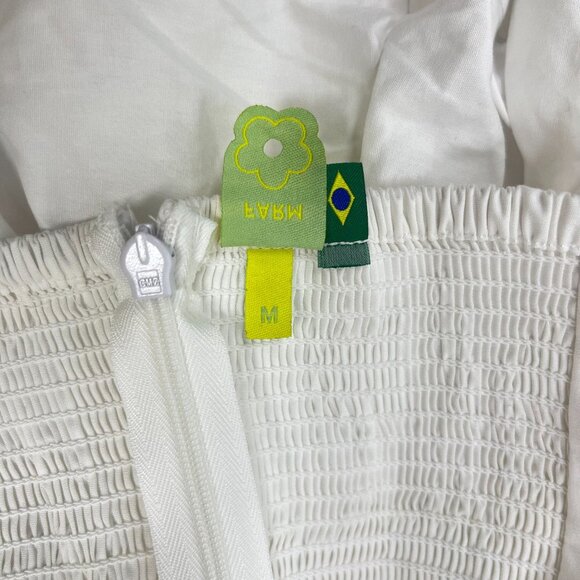 NWOT Farm Rio White Bubble Midi Dress Size M 100% Cotton - Picture 6 of 10